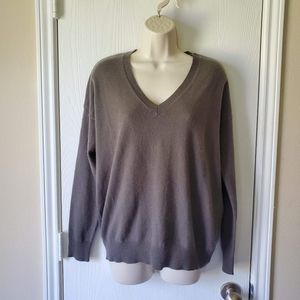 Skull Cashmere Camo Skull V Neck Sweater